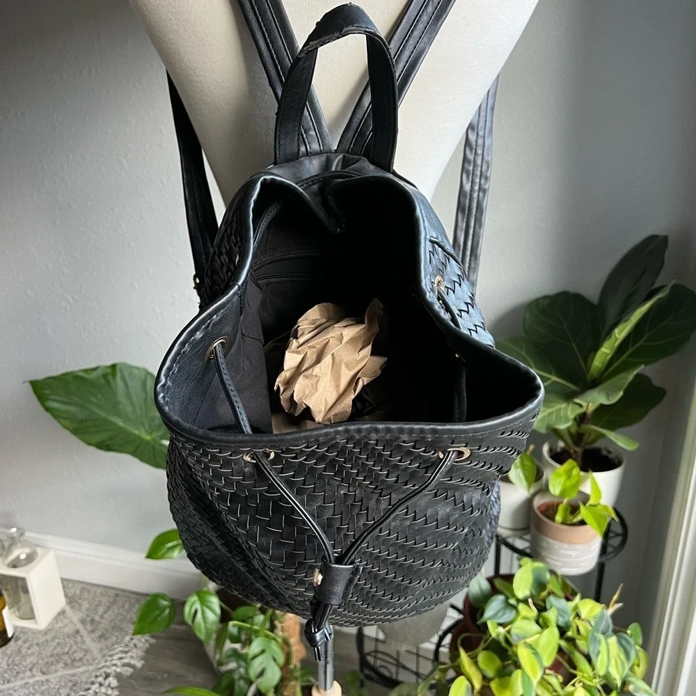 Faux Leather Backpack